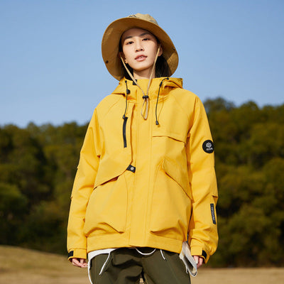Chaqueta con capucha impermeable y a prueba de viento para mujer