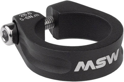 Abrazadera de Sillín MSW - 28.6mm Montaje con Tornillo Negro