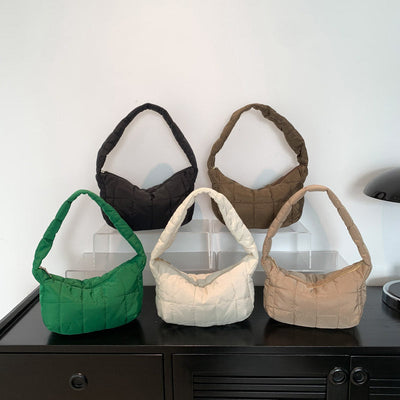 Bolso de Hombro en Forma de Nube con Pliegues para Mujeres