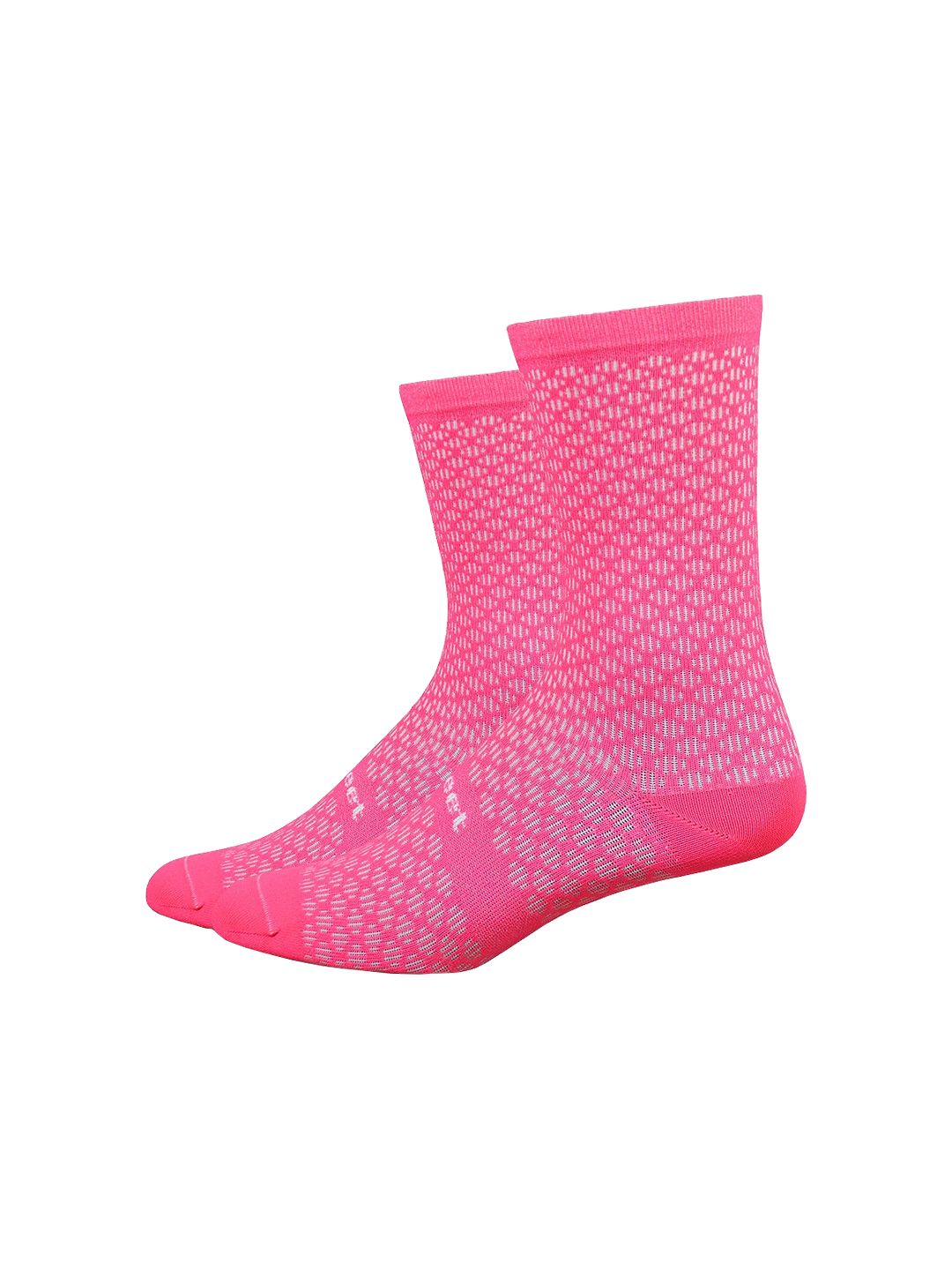 DeFeet Evo Mont Ventoux 6'' Athletic Socks - Small Visibility Pink