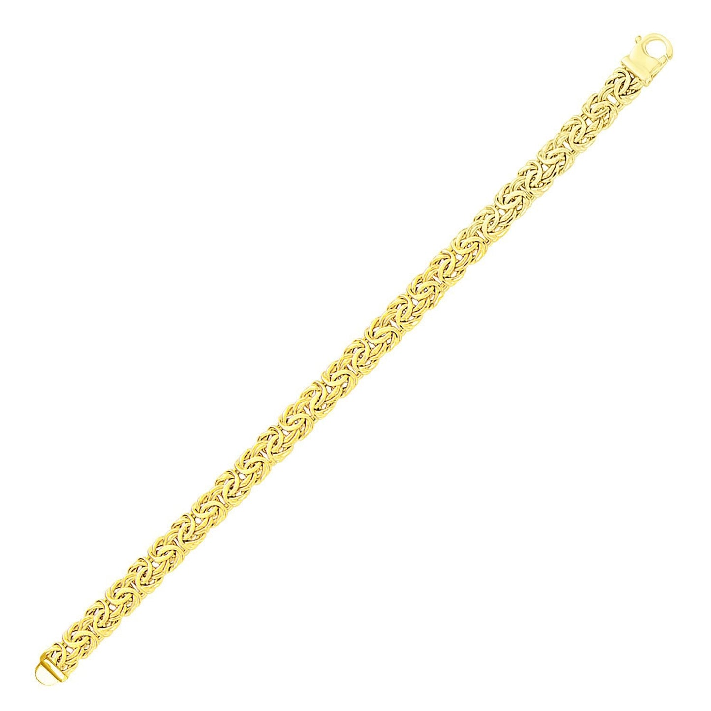 Bracelet en chaîne de style byzantin en or jaune 14 carats