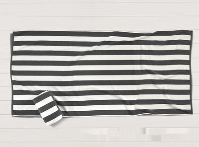 Quick-Drying Striped Cotton Beach Towel