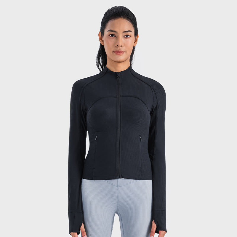 Veste de sport à col montant mi-haut pour femmes