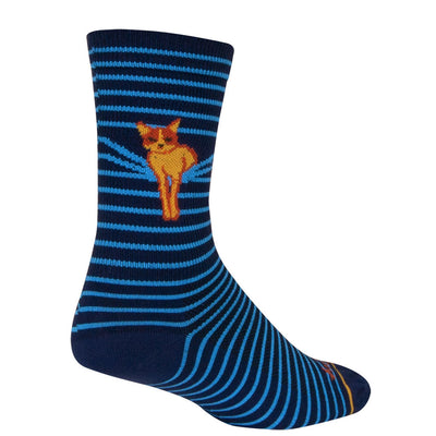 Sockguy Peekaboo Crew Socks in Blue (Size 5-9)