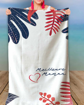 Double-Sided Velvet Microfiber Beach Towel