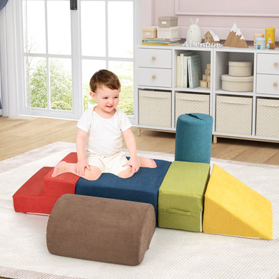 6-Piece Baby Climbing Blocks - Multicolor Foam Set