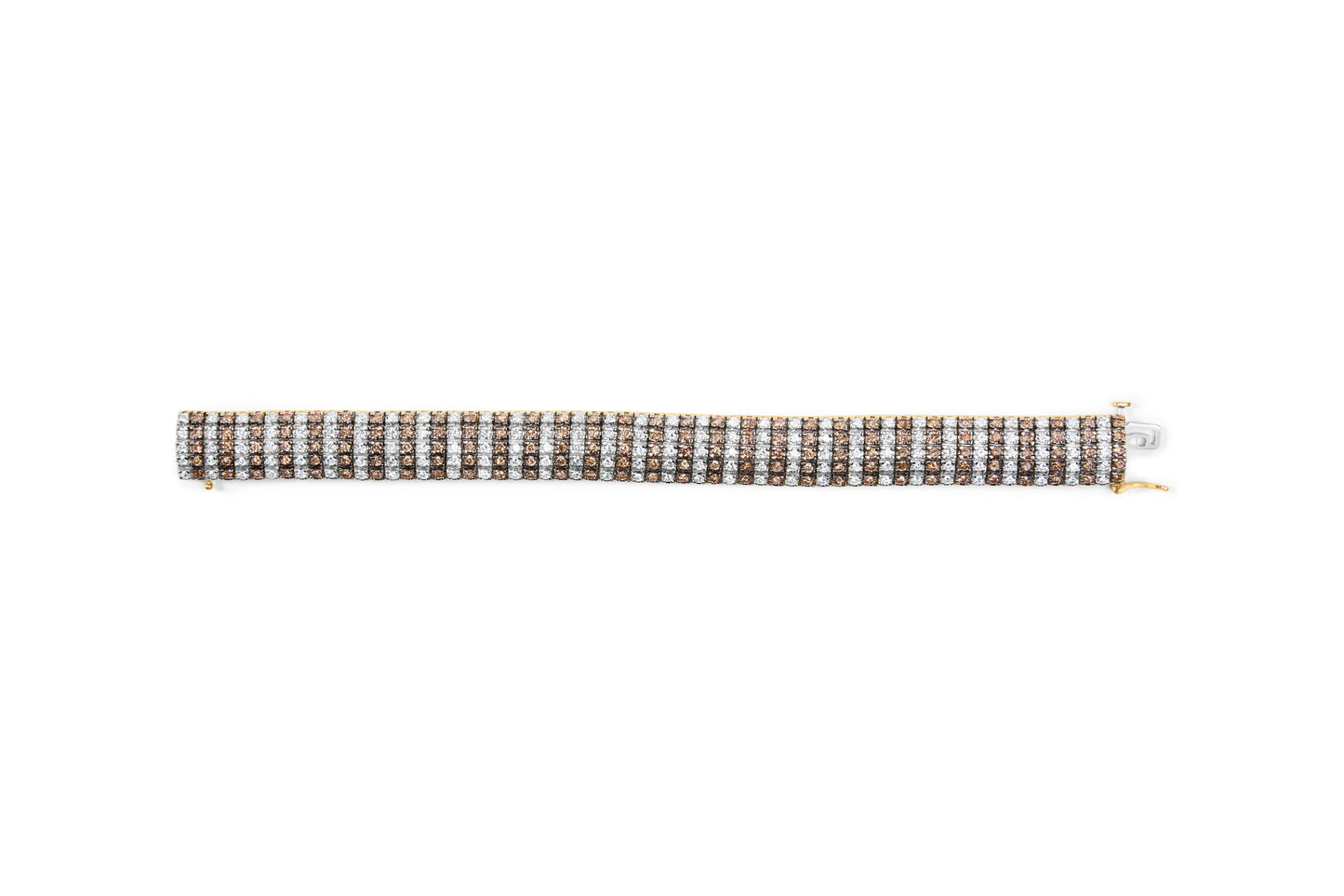 10K Yellow Gold 10-1/3 Cttw Diamond Tennis Bracelet - Size 7.25