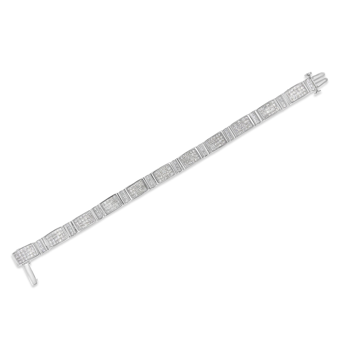 Bracelet de tennis en diamant taille princesse de 7,0 cttw en or blanc 14K