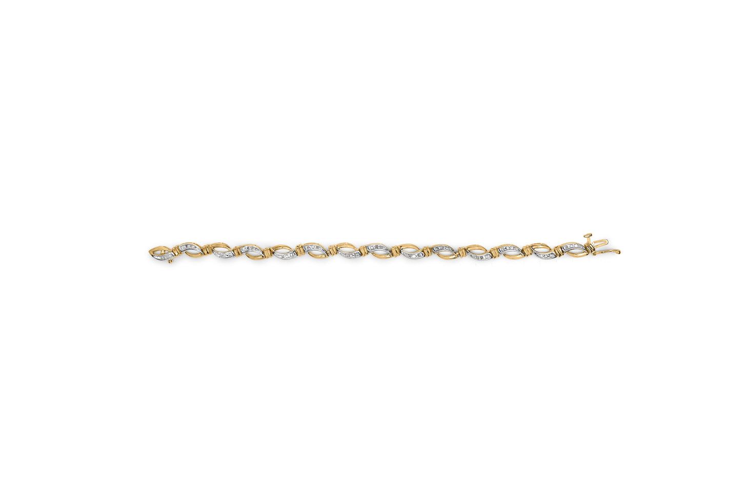 Bracelet en or 10K avec diamants en lien infini - 0,50 cttw