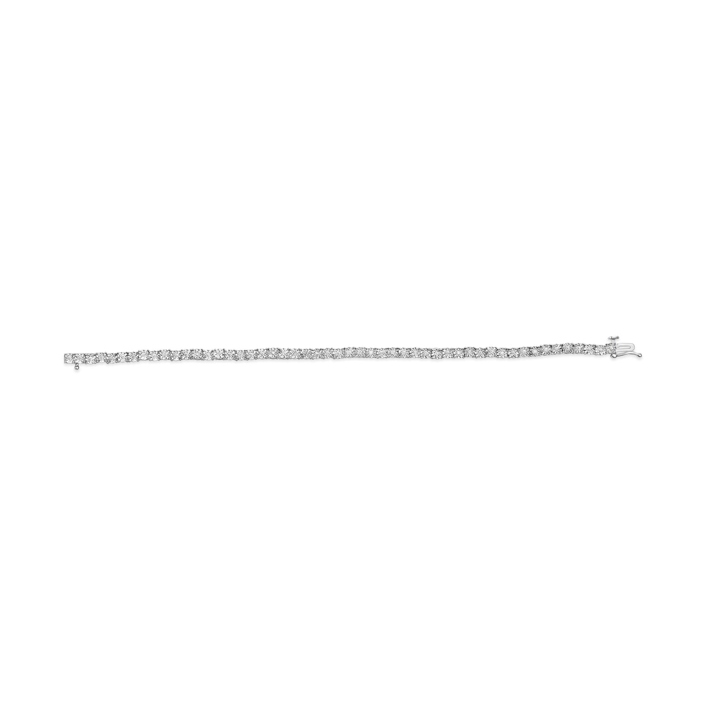 Pulsera de Tenis de Diamantes con Ilusión en Oro Blanco de 10K - 1/2 Cttw
