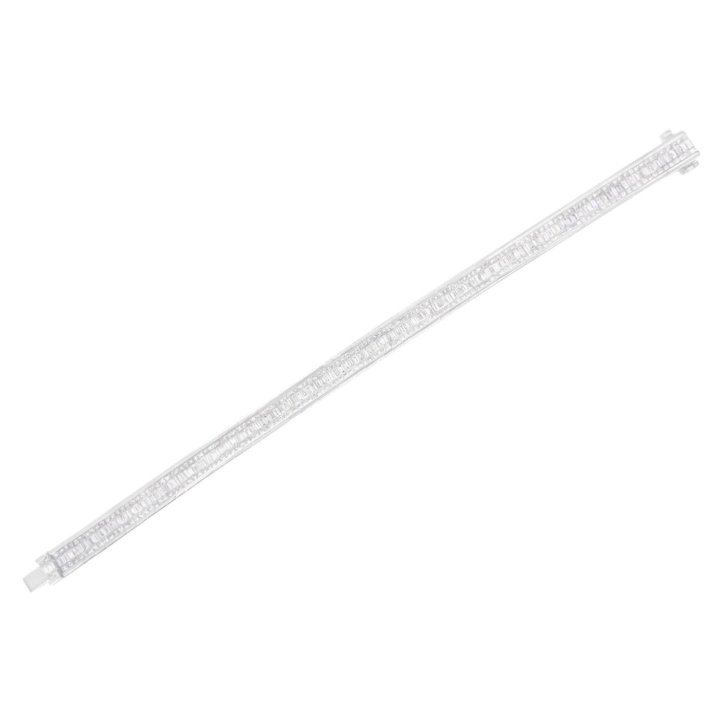 14K White Gold Diamond Eternity Tennis Bracelet - 7"
