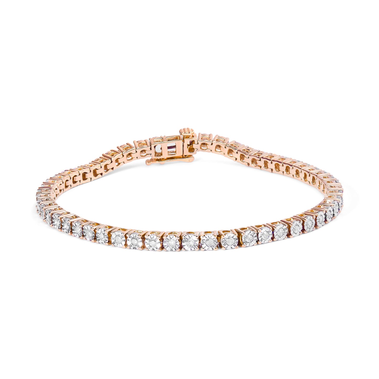 Pulsera de Tenis con Diamantes Miracle-Set de Plata Esterlina .925 - 7"