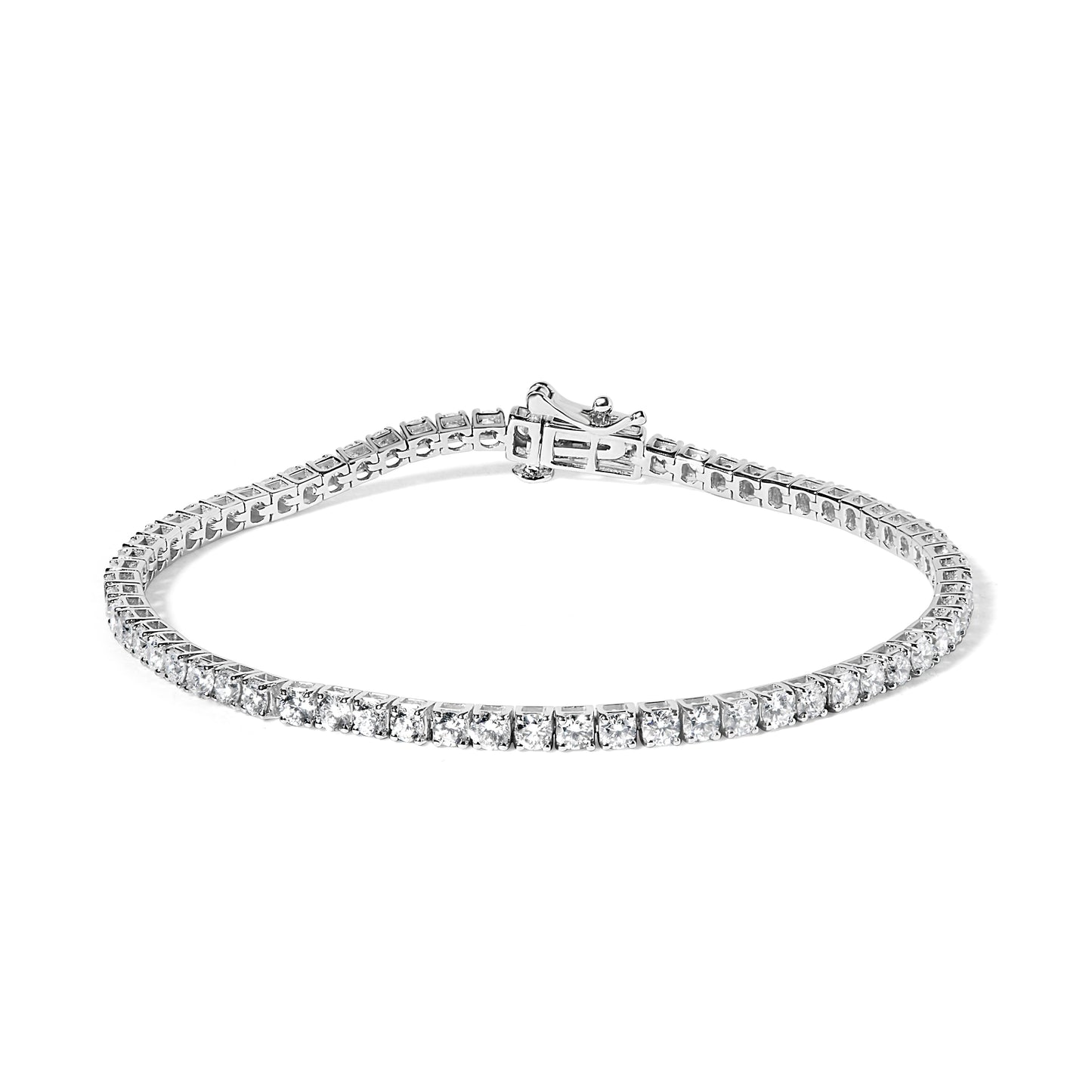 Pulsera de Tenis de Diamantes Crecidos en Laboratorio de Oro Blanco de 14K - 4.0 Cttw