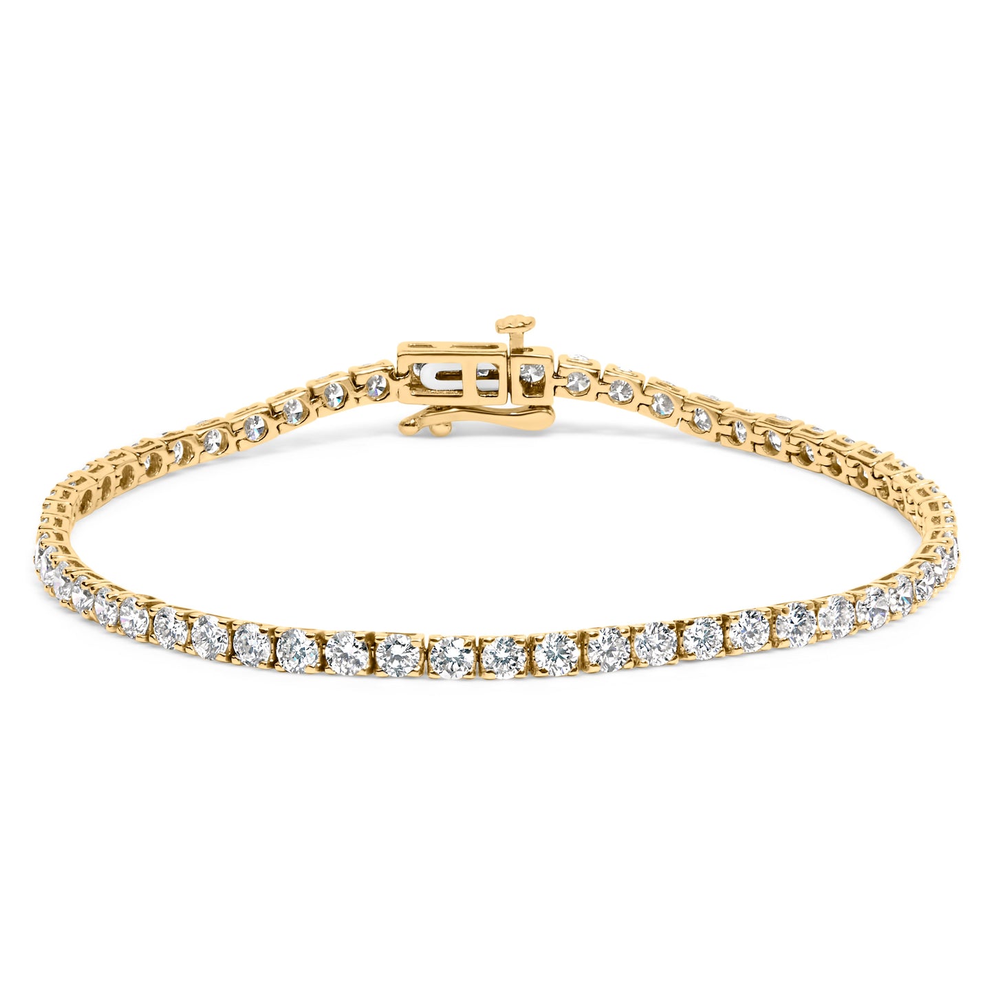 14K White Gold Lab Grown Diamond Tennis Bracelet - 5.0 Cttw
