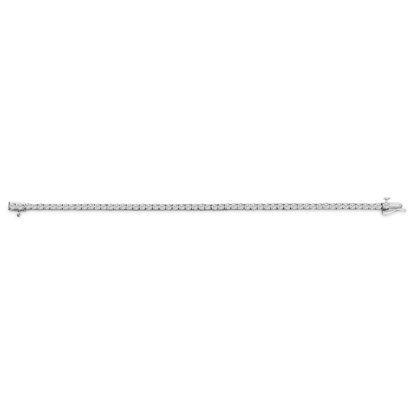 Pulsera de Tenis Clásica de Diamantes Crecidos en Laboratorio de Oro Blanco de 14K - 7.25"