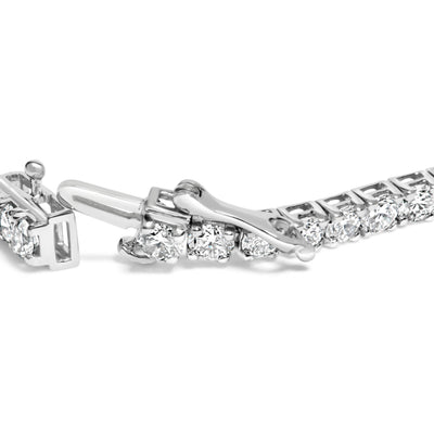 14K White Gold Lab Grown Diamond Tennis Bracelet - 7.0 cttw