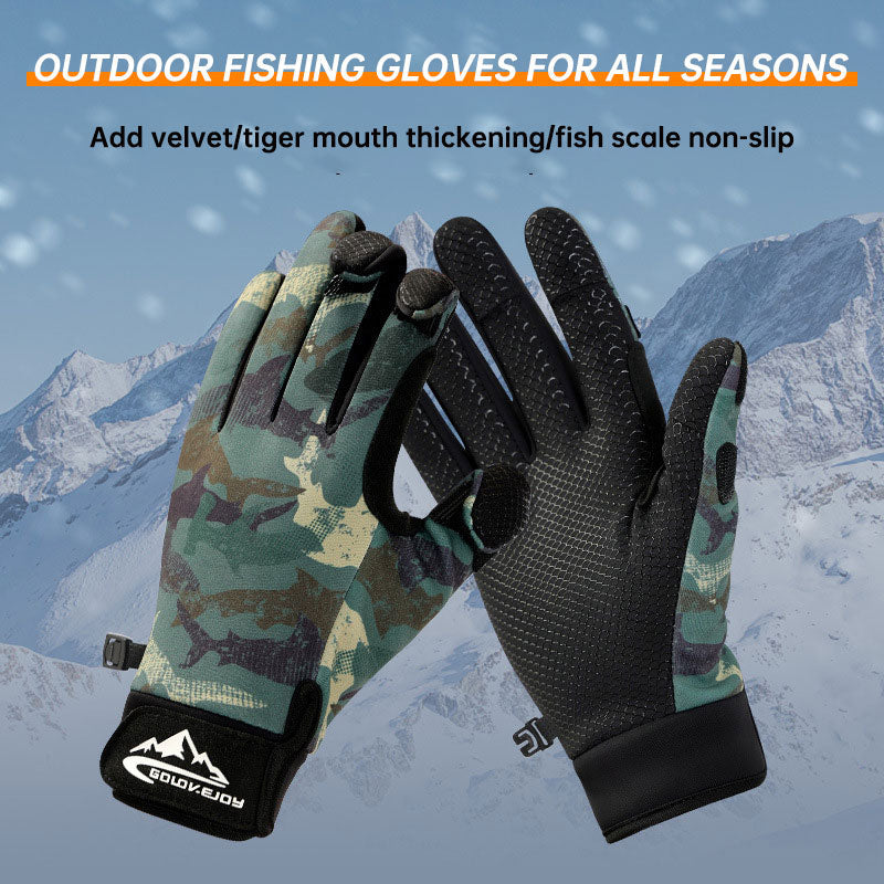 Premium Outdoor Fishing Gloves for Men - Three-Finger Design