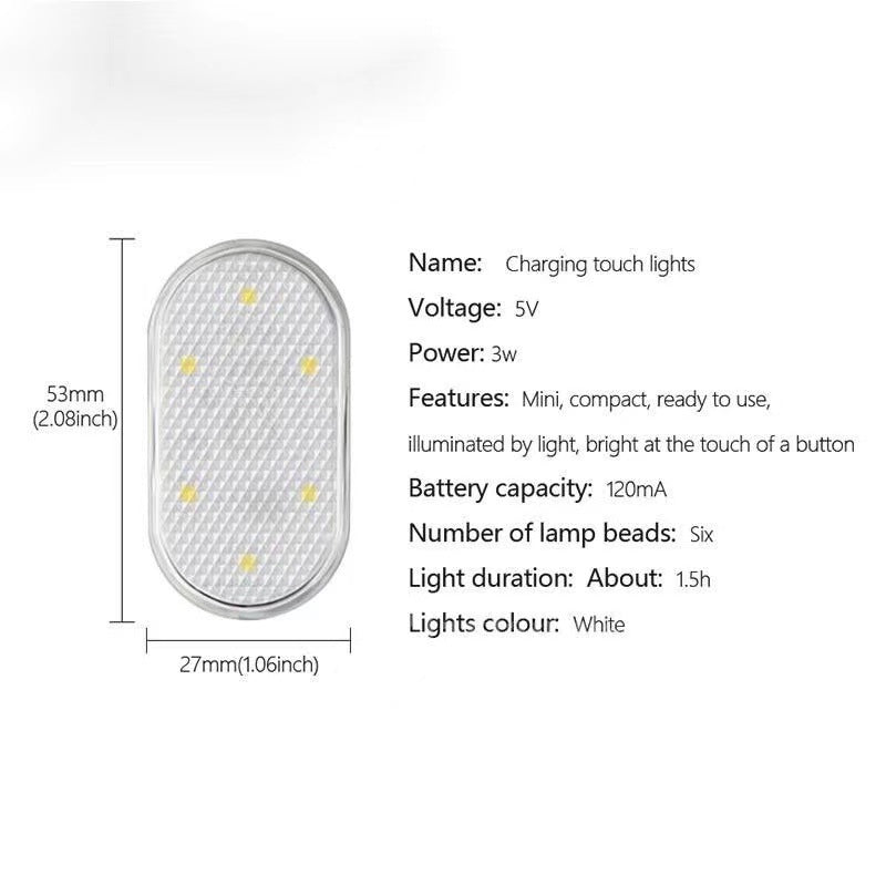 LED Car Interior Touch Sensor Reading Lamp with USB Charging