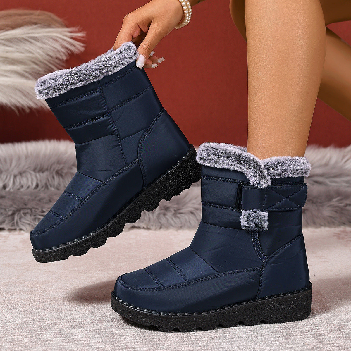 Women's Plus Size Snow Boots - Comfortable & Wear-Resistant