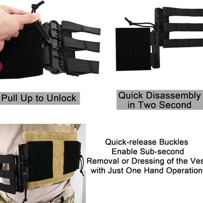 Tactical vest quick release buckle belt vest universal Molle quick release buckle Jpc Cpc6094 420N vest buckle - Korvel
