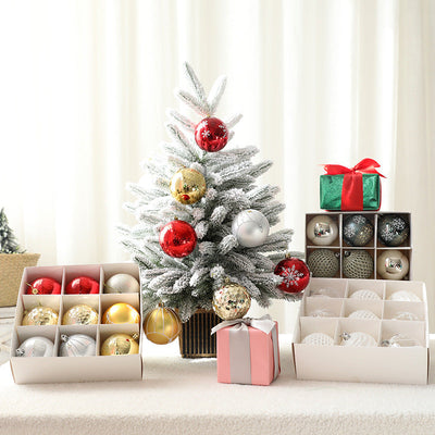 Christmas Ball Set Gift Box Christmas Painting Gift Pack Ball Christmas Tree Decoration Pendant - Korvel