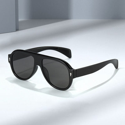 Retro Punk Men Pilot Sunglasses Fashion Rivets Decoration Gradient Eyewear Shades UV400 Women Trending Purple Sun Glasses - Korvel