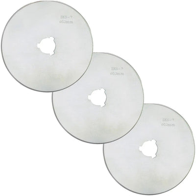 Premium 60mm Replacement Rotary Cutter Blades - 3 Pack
