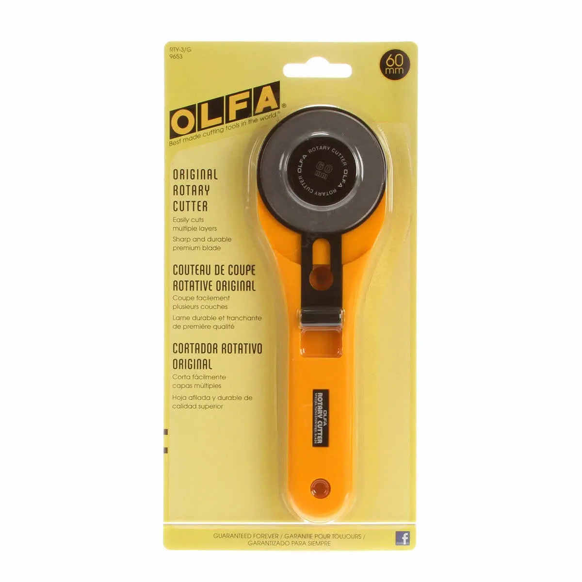 Cutter rotatif X-Large de 60 mm pour une coupe précise