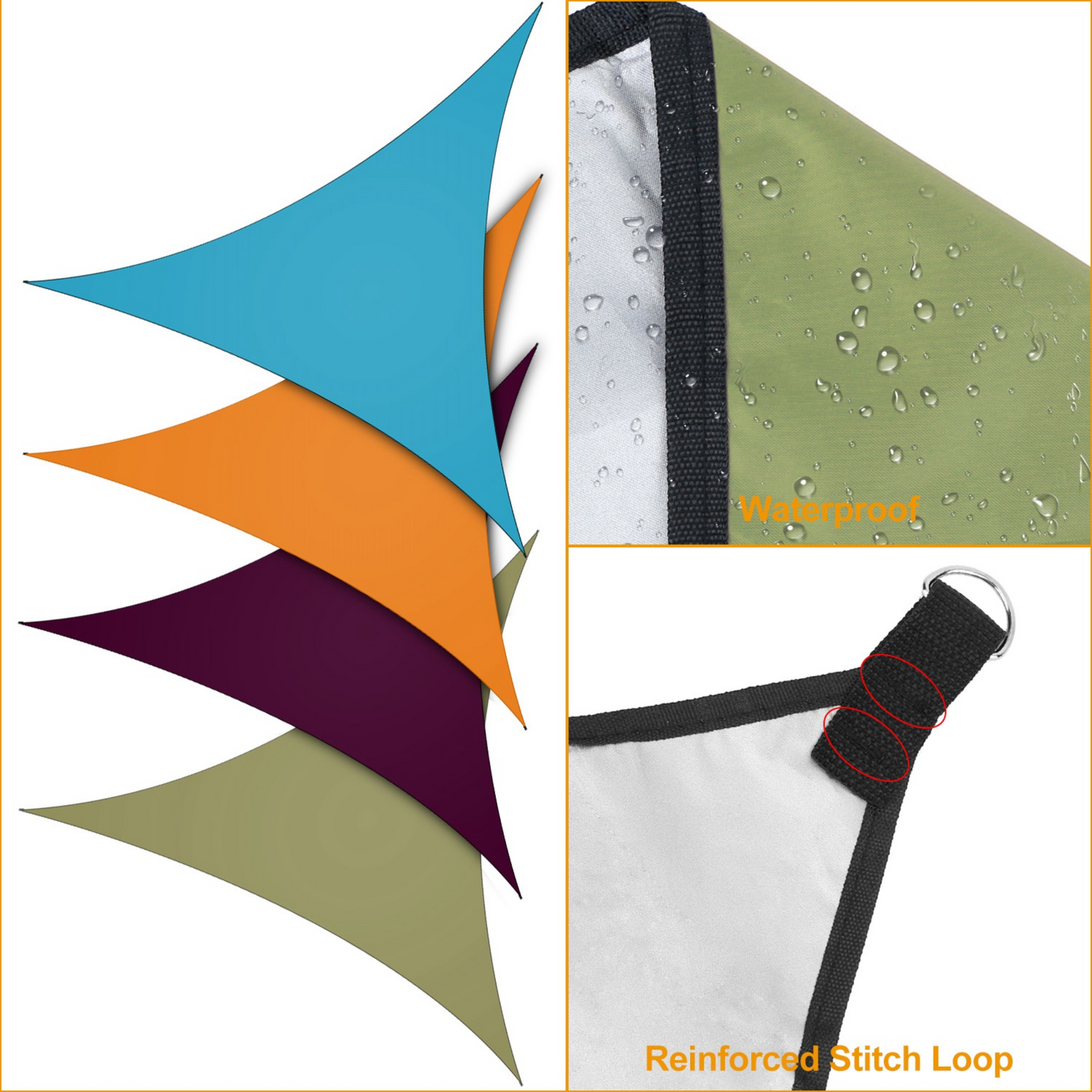 Vela de Sombra Triangular Gbruno para Espacios Exteriores