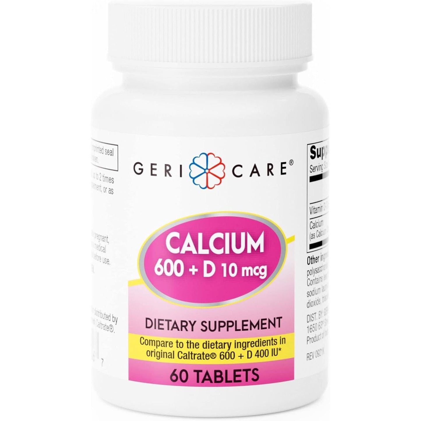Nature's Blend Carbonate de Calcium 600 mg avec D3 400 UI - 100 Comprimés