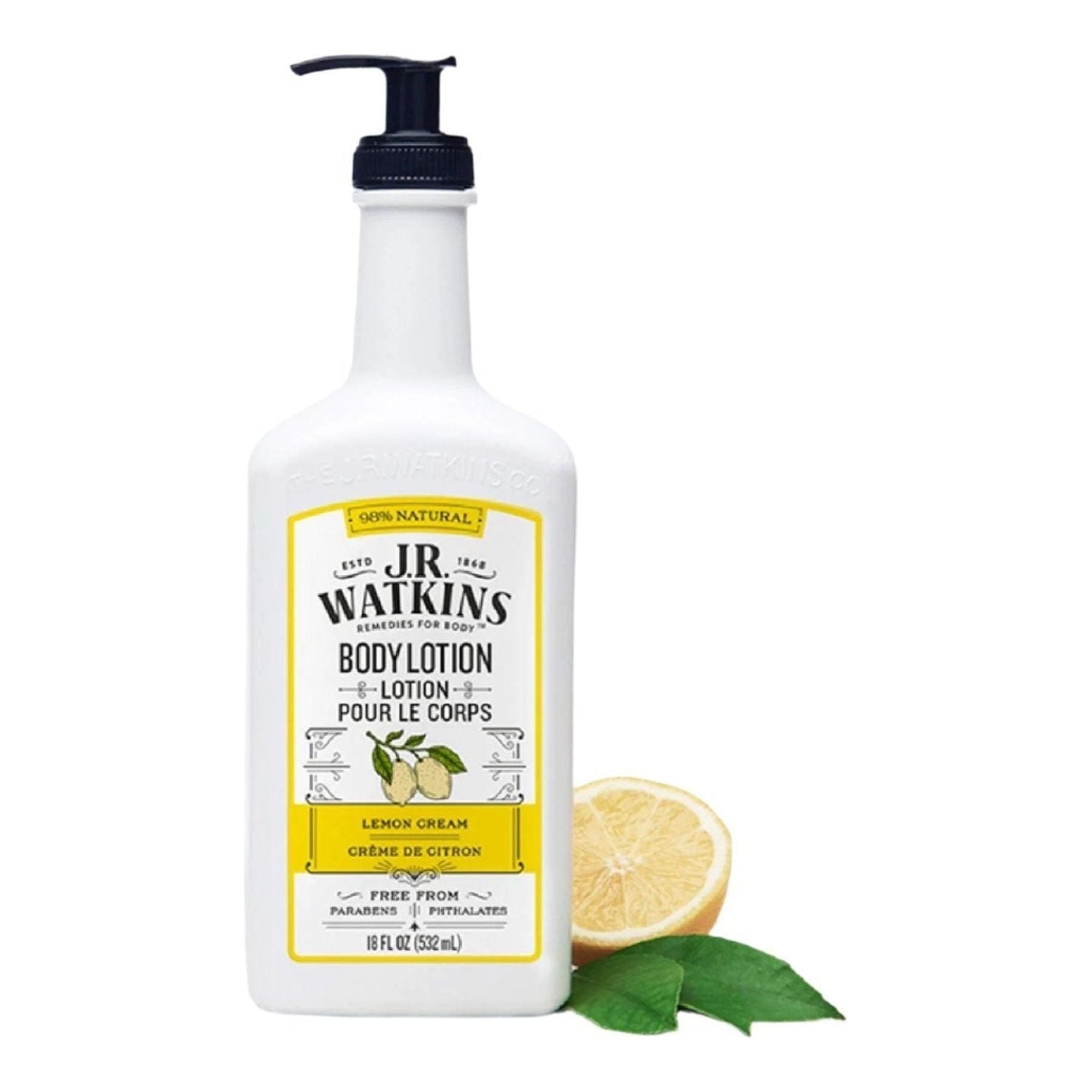 Lotion pour le corps à la crème de citron J.R. Watkins 18 oz