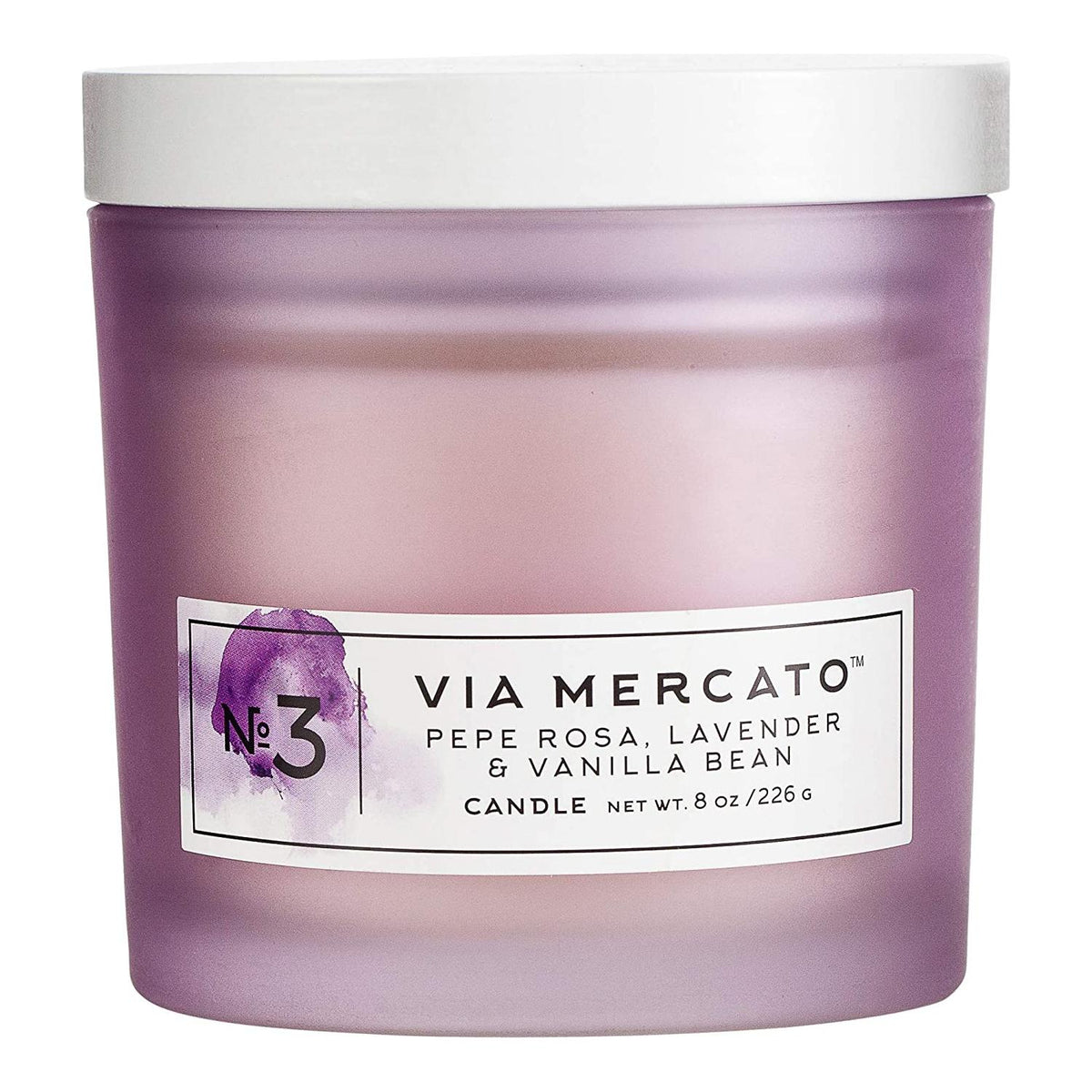 Vela Via Mercato Nro. 3 - Pepe Rosa, Lavanda y Frijol de Vainilla, 8oz