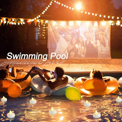 6/12PCS LED Floating Candle Lights - Flameless & Waterproof
