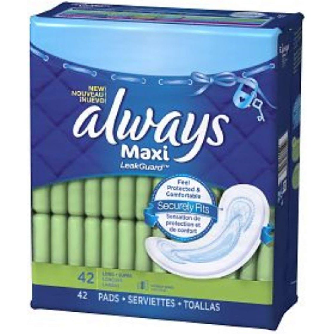 Always Maxi Long Pads Super - 42 Count