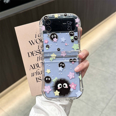 Cute Coal Ball Slim Waist Foldable Phone Case for Samsung Galaxy Z Flip 4/5/6/7 - Korvel