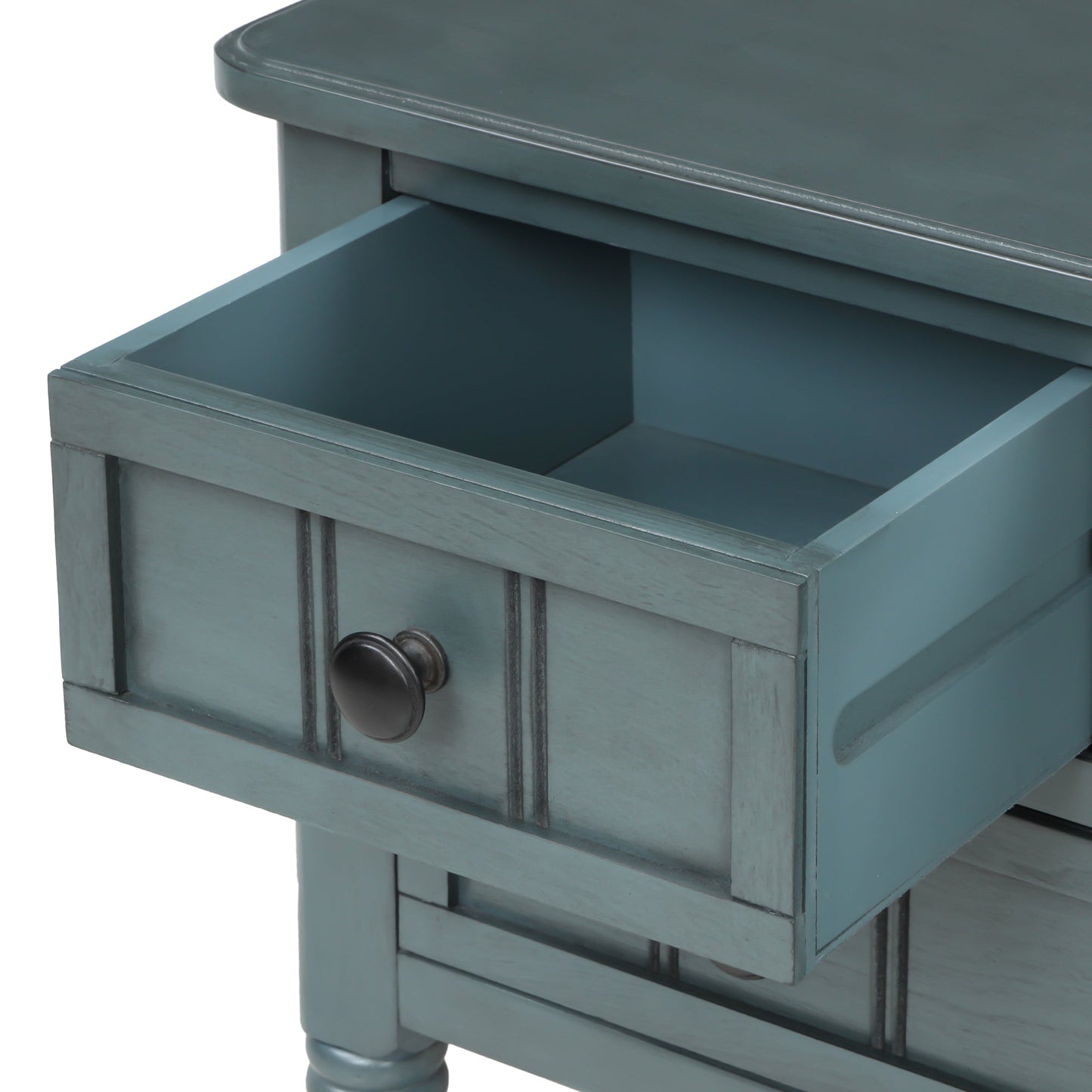 Mesa Consola Estrecha TREXM - Mesa de Sofá Slim con Cajones de Almacenamiento (Marino)