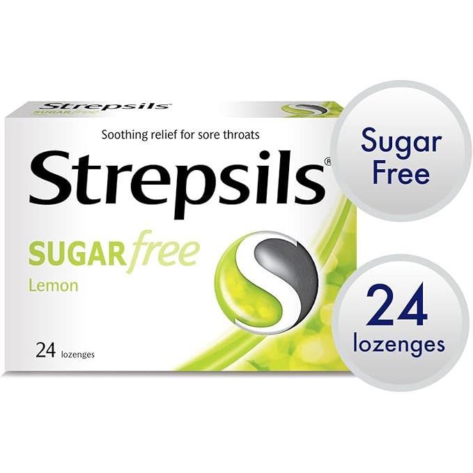 Pastilles Strepsils Citron Sans Sucre - 24 Compte
