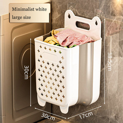 Dirty clothes basket, storage basket, foldable household wall hanging, dirty clothes bucket, laundry basket, shower, bathroom, a - Korvel