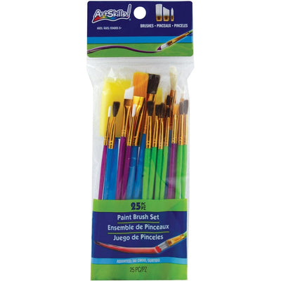ArtSkills Premium Paint Brush Set - 25 Versatile Brushes