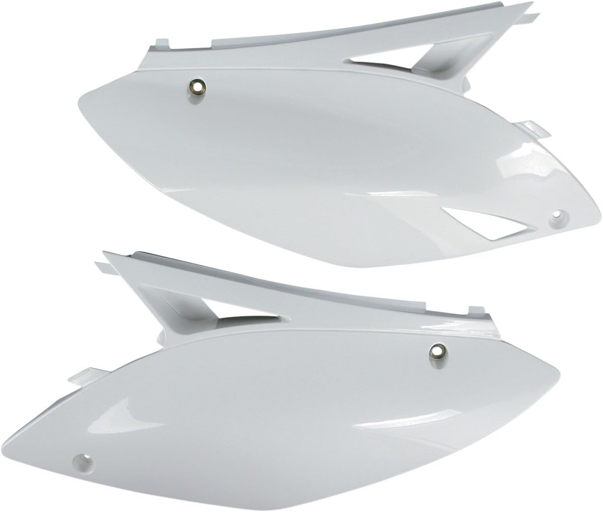 Panneaux latéraux blancs premium pour Kawasaki KXF 250 et 450 (2009-2012)