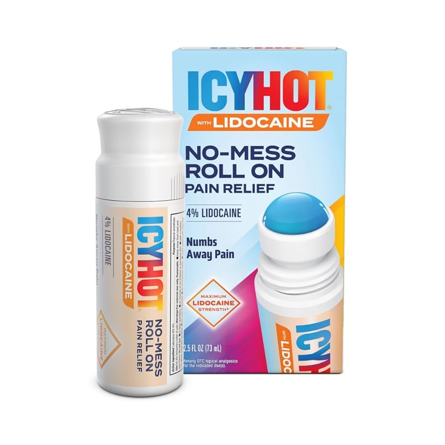Icy Hot Lidocaine Pain Relief Liquid with No Mess Applicator - 2.5 oz