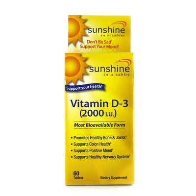 Sunshine Vitamin D3 2000 IU - 60 Tablets