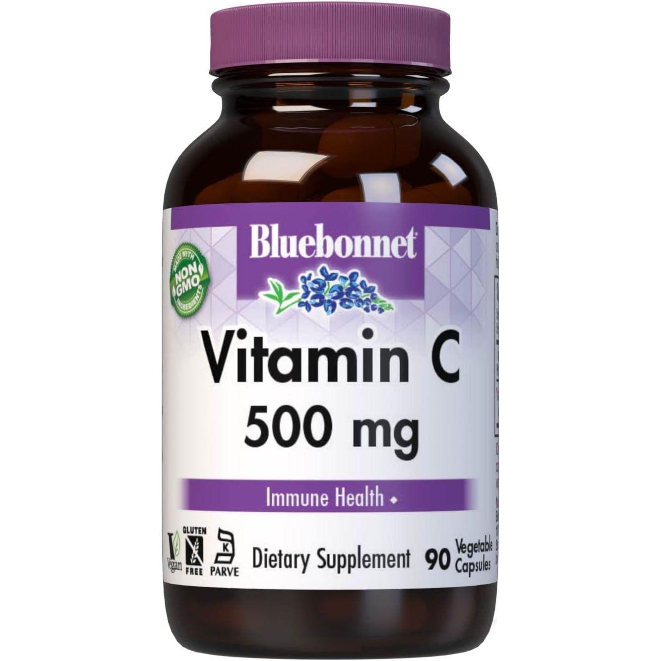Bluebonnet Vitamine C Tamponnée 500mg - 80 Capsules Végétales