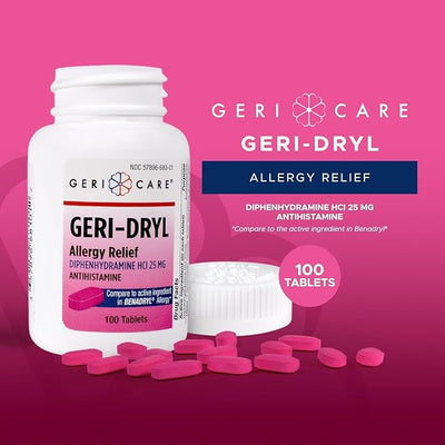 Tabletas para el Alivio de Alergias Geri-Dryl 25mg - Convenientes y Efectivas