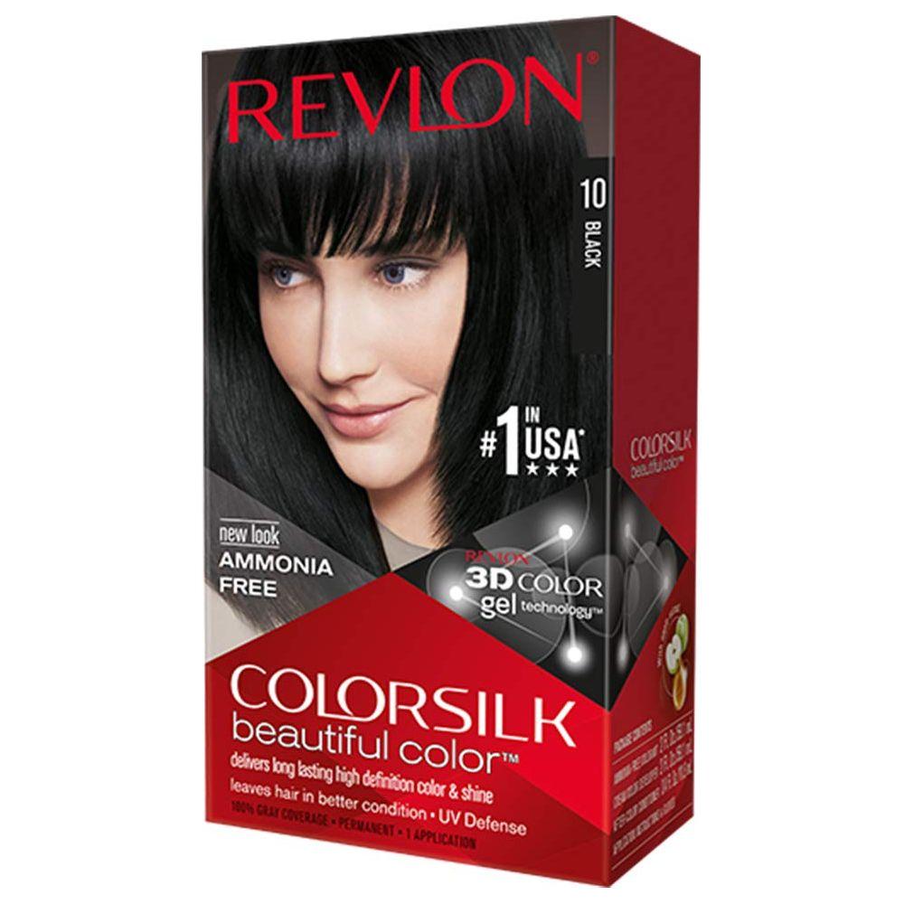 Revlon ColorSilk 10 Black Permanent Haircolor - 2 Oz