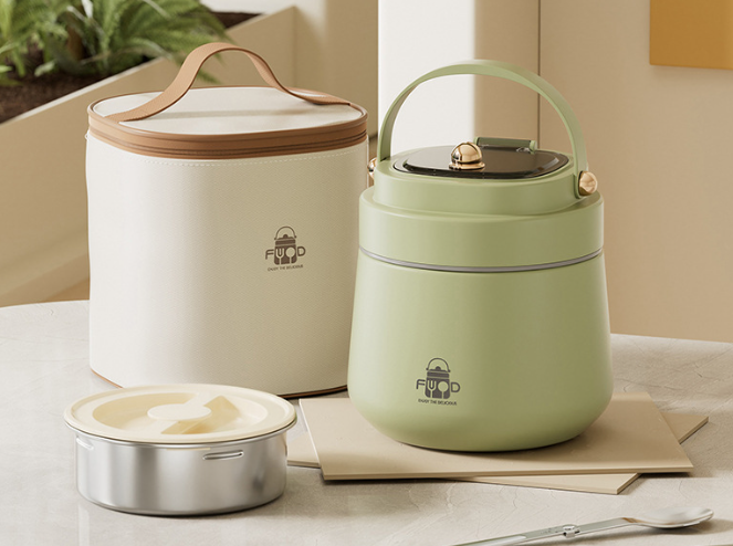 Premium Stainless Steel Insulated Lunch Box with Cutlery