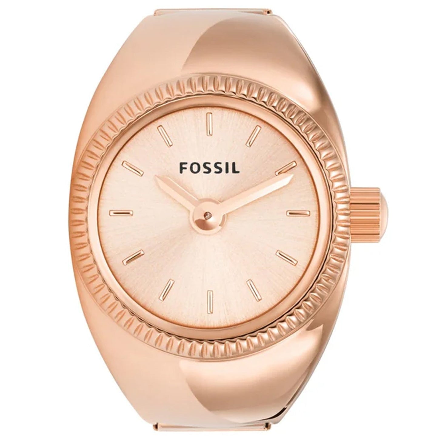 Anillo Reloj de Oro Rosa para Mujer Fossil