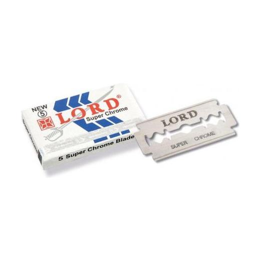 Cuchillas de Afeitar de Doble Filo Lord Super Chrome - Paquete de 5