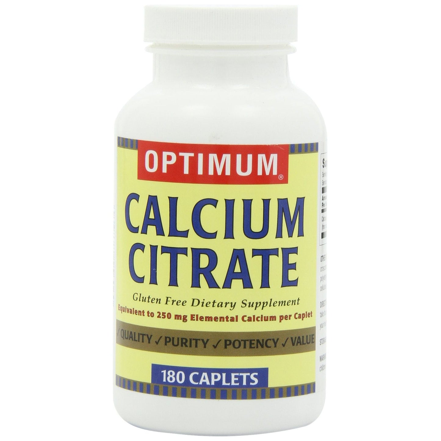 Citrate de calcium optimal, 180 comprimés