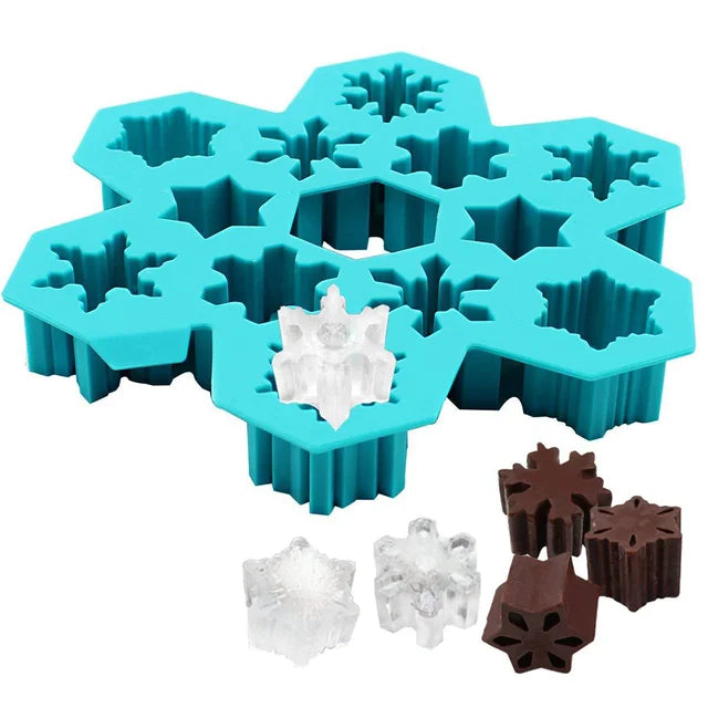 Moldes de Silicona en Forma de Copo de Nieve para Navidad